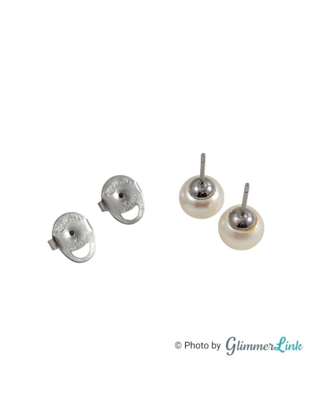 Honora White Cultured Pearl 8.5mm Stainless Steel Stud Earrings - Picture 7 of 11
